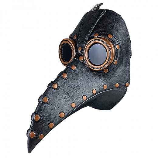 Black Latex Mask Steampunk Plague