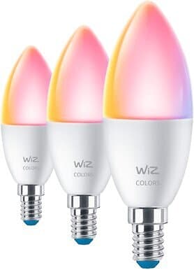 WiZ Wi-Fi Lampa E14 Kron RGB 3-pack