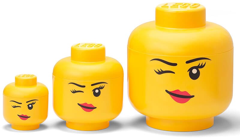 LEGO Storage Winking Girl 3-pack