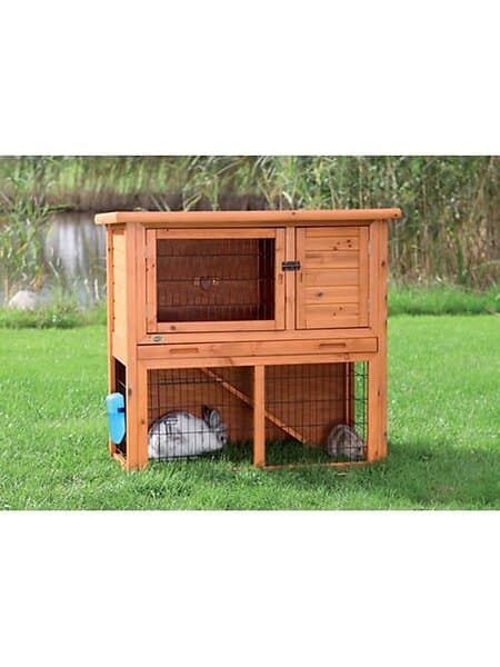 Trixie natura guinea pig hutch with outdoor run 104 × 97 × 52 cm brown