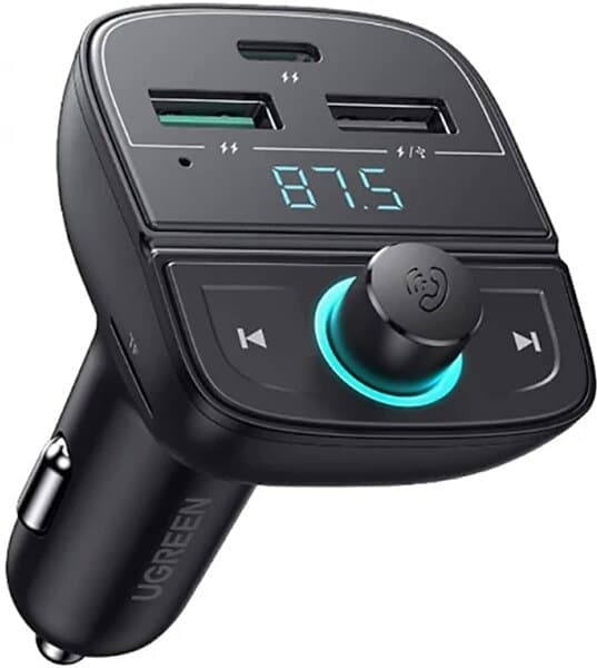 Ugreen 3x USB FM & Bluetooth Transmitter Car Charger TF Slot 80910