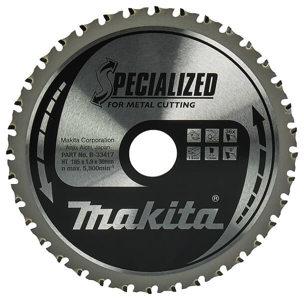 Makita Sågklinga, Specialized T.C.T, 185 x 30 mm, 36 T