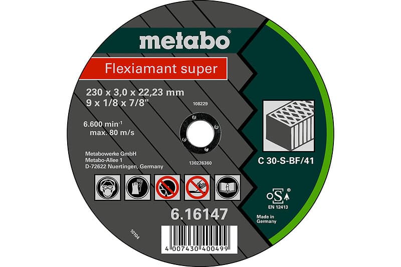 Metabo Kapskiva Flexiamant super 230x3.0x22.23 sten, TF 41