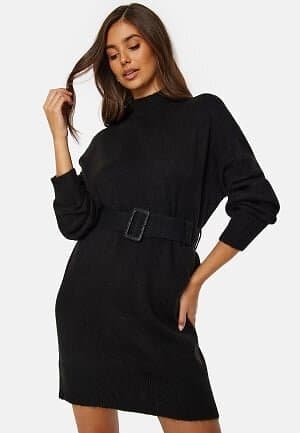 Only Klänning onlBella LS Belt Dress EX Knt