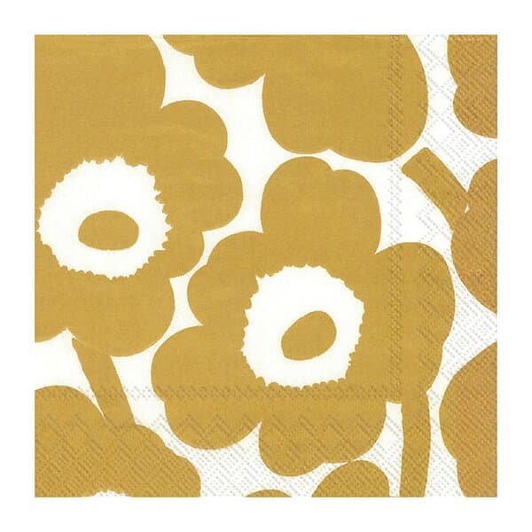 Marimekko Unikko servett 40x40 cm 20-pack White-gold