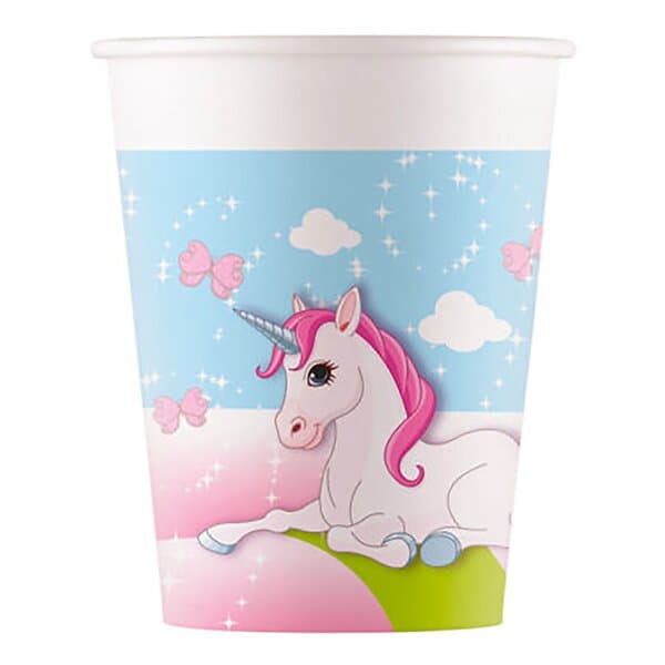 Globos Europe Pappersmuggar Unicorn 8-pack