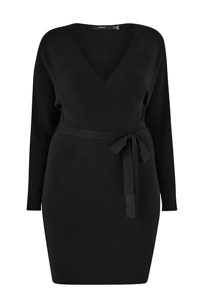 Vero Moda Curve Klänning vmHollyrem LS V-neck Dress