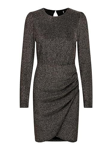 Only Klänning onlNew Rich L/s Glitter Dress Jrs