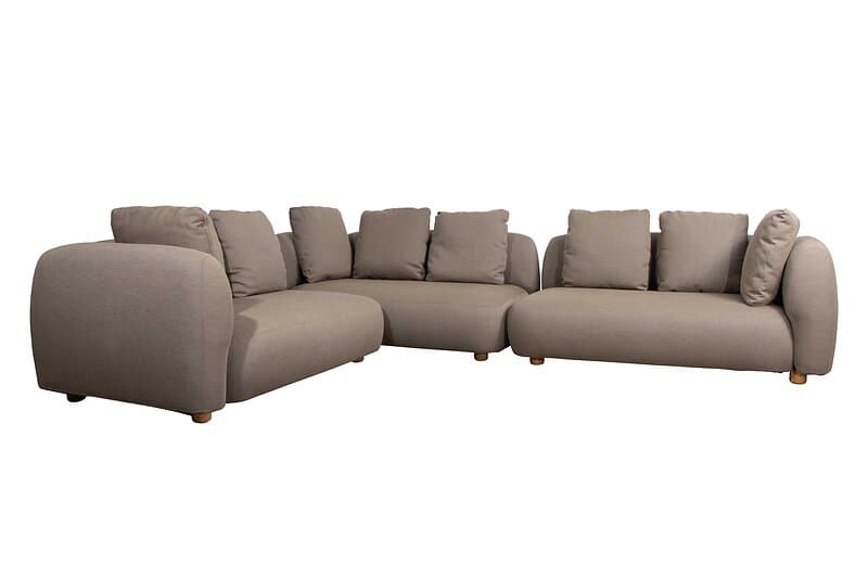 Cane-Line Capture corner sofa Taupe 2st 2-sitsavslut H & 2-sitsavslut V