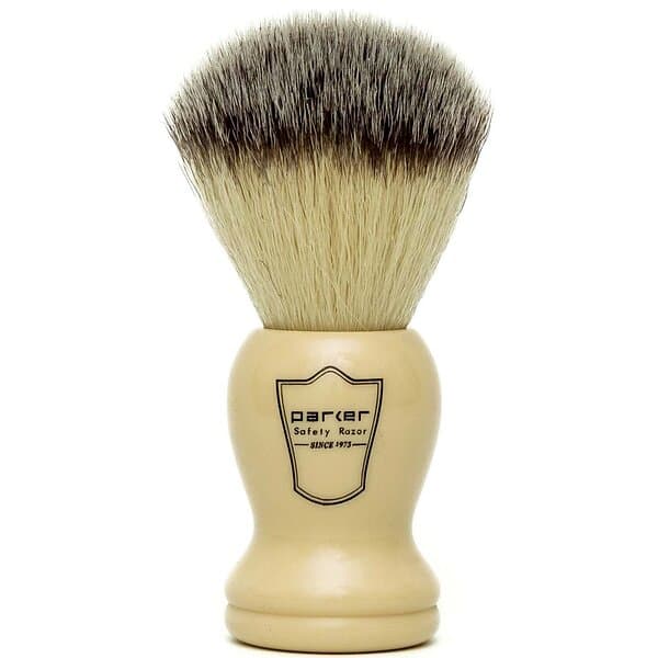 Parker Shaving Ivory Handle Synthetic Bristle Shave Brush