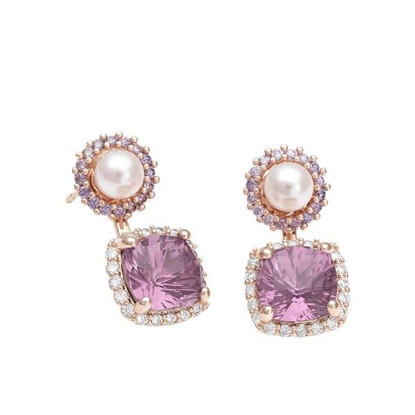 Lily and Rose Colette Earrings Amethyst Pink Örhängen