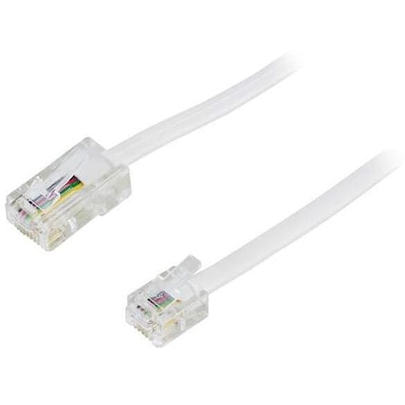 Deltaco Telefonkabel RJ45-RJ11 3m vit