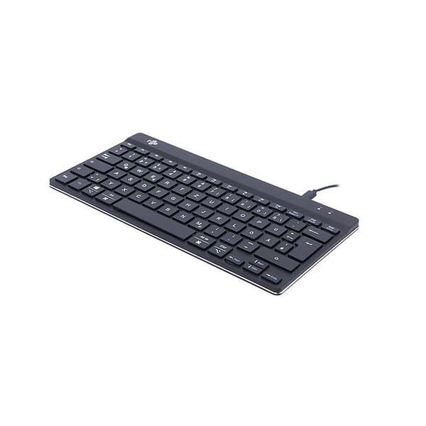 Compact R-Go Break ergonomic wired keyboard, Black (German)