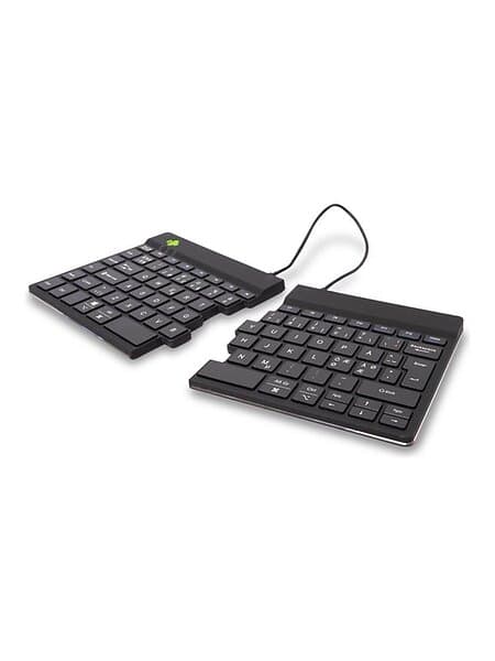 Split R-Go Break ergonomic wireless keyboard, Black Nordic