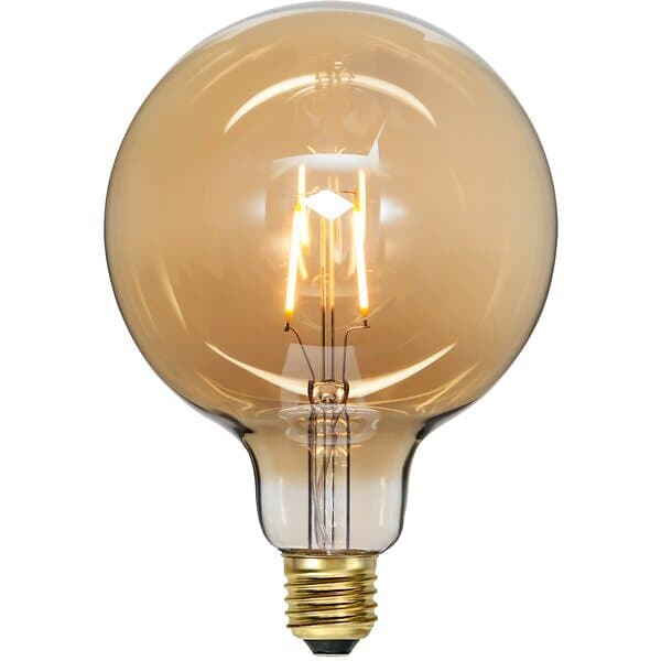 Glob LED E27 125mm plain amber