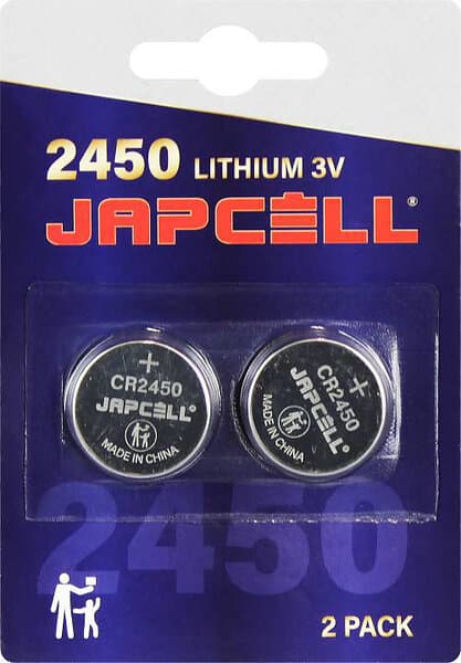 Japcell Lithium CR2450 Batteri 2-Pack