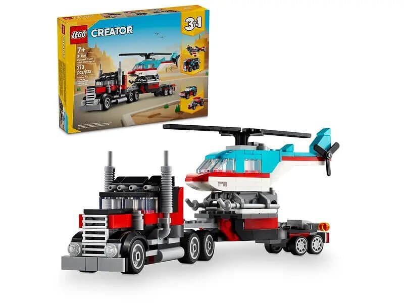 LEGO Creator 31146 Flatbed Truck with Helicopter