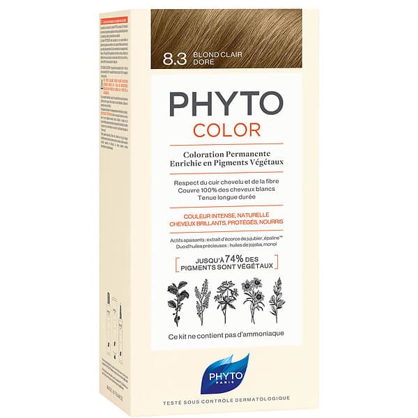 Phyto Hair Colour by color 8.3 Light Golden Blonde 180g