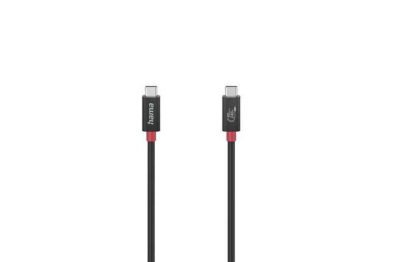 Hama USB-C-Kabel, E-Marker, USB4 Gen3, 40 Gbit/s, 5 A, 240W, 1.00 m (00200779)