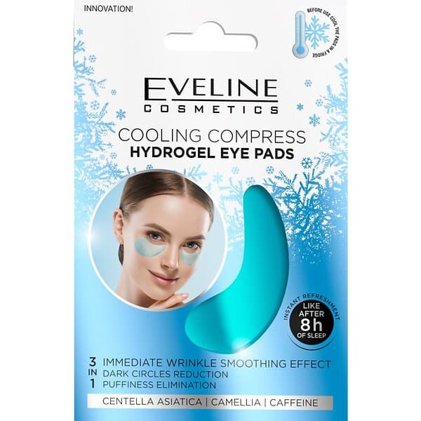 Eveline Cosmetics Hydra Expert Hydrogel ögonmask med avkylande effekt 2 st. fema