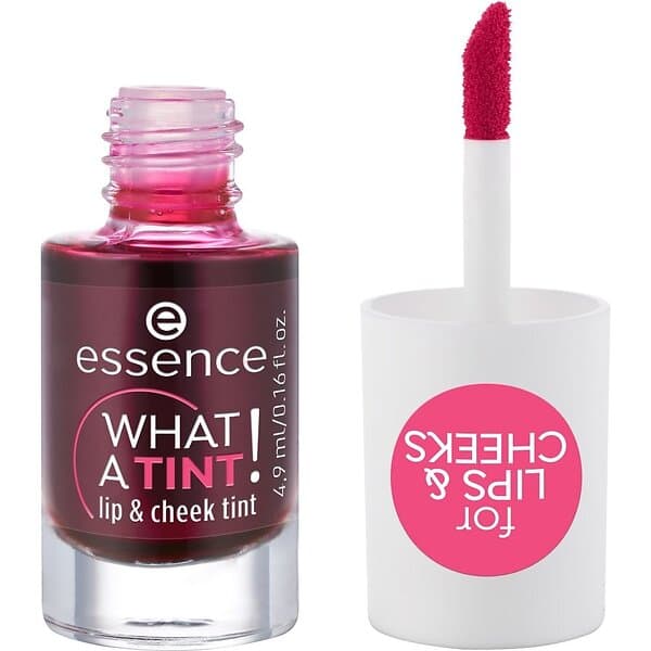 Essence WHAT A TINT! Flytande puderrouge och läppglans 4.9ml female