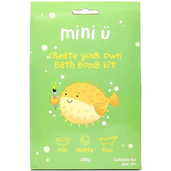 Mini-U Create Your Own Bath Bomb Kit set för att göra brusande badbomber 200g un