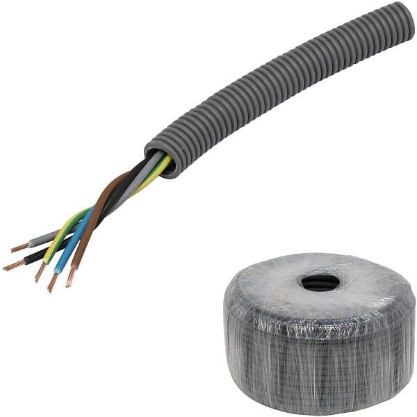 Pipelife FQ PowerFlex Kabel fördragen, tvinnad 20 mm x 50 m, 5G2.5 mm²