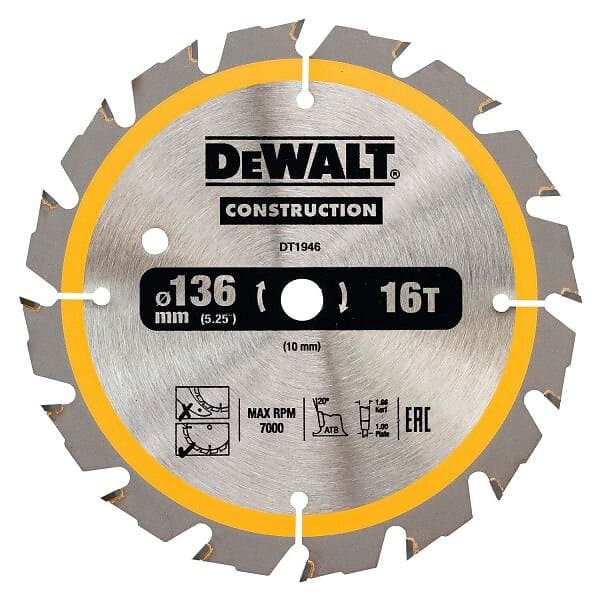 Dewalt DT1946-QZ Sågklinga 136 x 10 mm, 16T