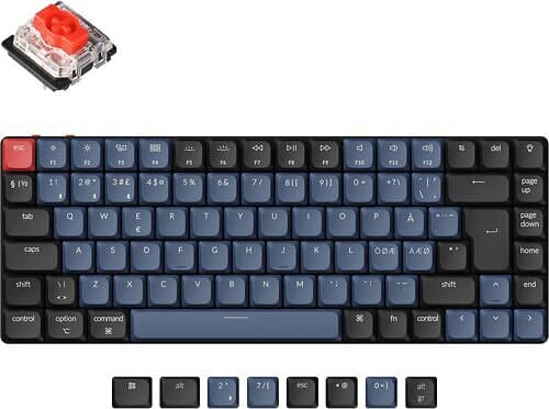 Keychron K3 Pro Qmk/via Lp Red Kabelansluten (Nordic)