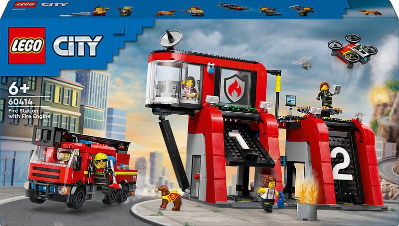 LEGO City 60414 Brandstation med brandbil