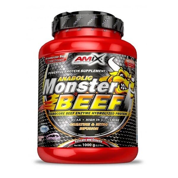 Amix Monster Beef 1kg Protein Lime&vanilla Röd