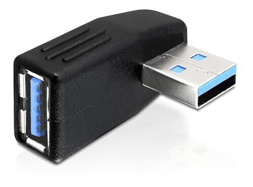 DeLock USB A - USB A 3.0 M-F Adapter (angled)