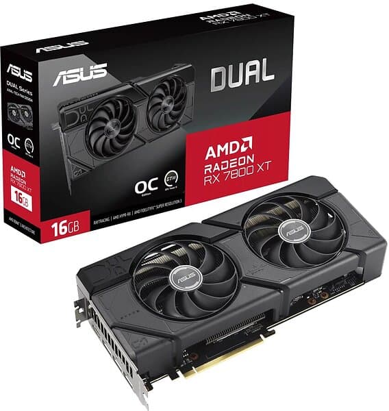 Asus Radeon RX 7800 XT Dual OC HDMI 3xDP 16GB