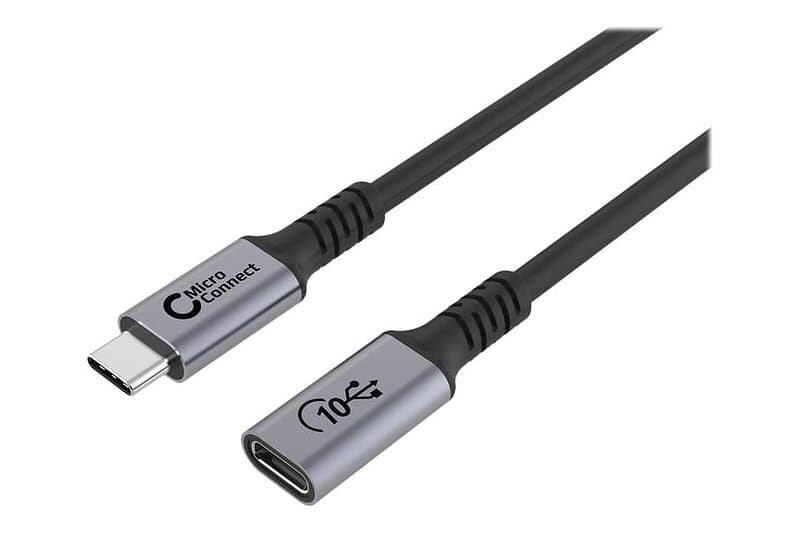 MicroConnect Premium USB typ C-förlängningskabel 24 pin USB-C till 24 pin USB-C 