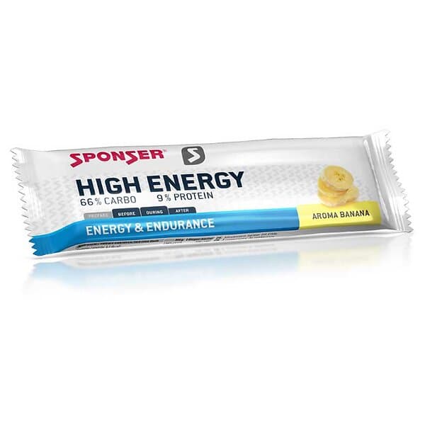 Sponser Sport Food High 45g Banana Haco Energy Bars Box 30 Units Durchsichtig