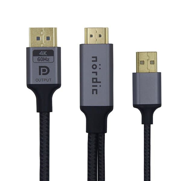 NÖRDIC 18Gbps Active HDMI - Displayport 1m