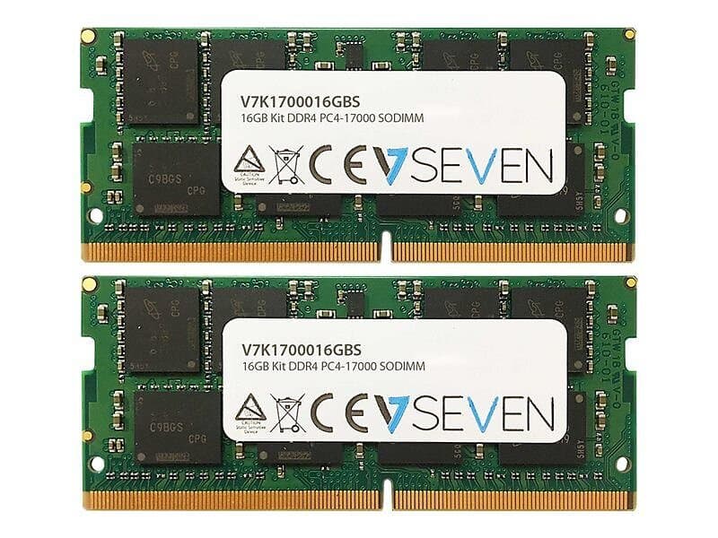 V7 16GB:2x8GB DDR4 RAM 2133MHz SO DIMM 260-pin Icke ECC CL15 (V7K1700016GBS)