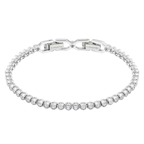 Swarovski 1808960 Emily White Round Crystal Tennis Bracelet Jewellery