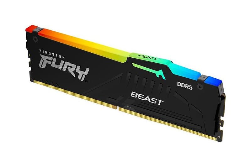 Kingston FURY Beast RGB 8GB DDR5 RAM 5600MHz DIMM 288-pin On-die ECC CL36 (KF556