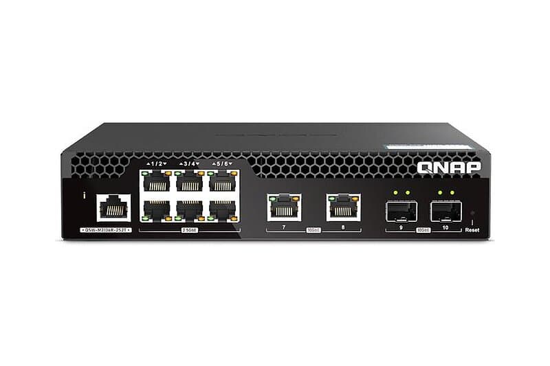 QNAP Web Managed Series switch half-width Layer 2 10 ports Managed rack-mountabl