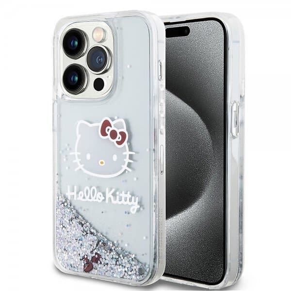 Hello Kitty iPhone 13 Pro Skal Liquid Glitter Translucent