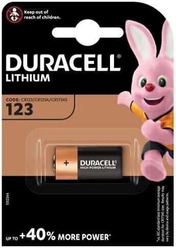 Duracell Ultra Lithium CR123 (DL123A) 3V