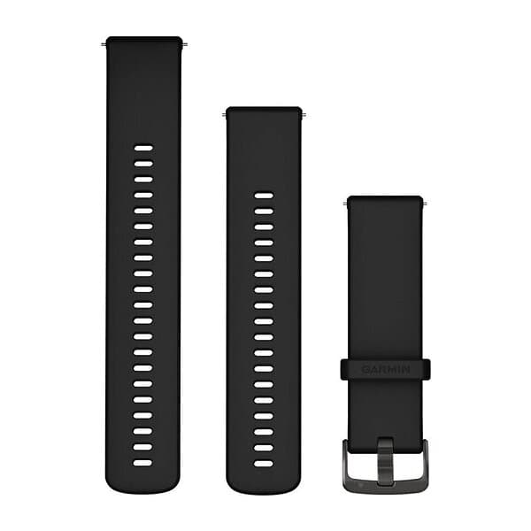 Garmin Quick Release Armband 22 Mm Silikon, Black/skifergrå