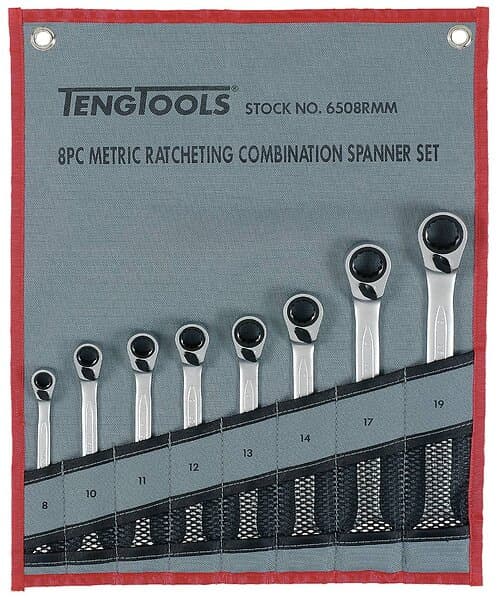 Teng Tools U-ringspärrnyckelsats 6508RMM 8-19mm 8 delar