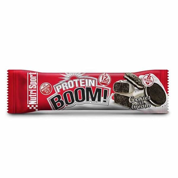 Nutrisport Protein Boom 49g 24 Units Cookie And Cream Energy Bars Box Flerfärgad