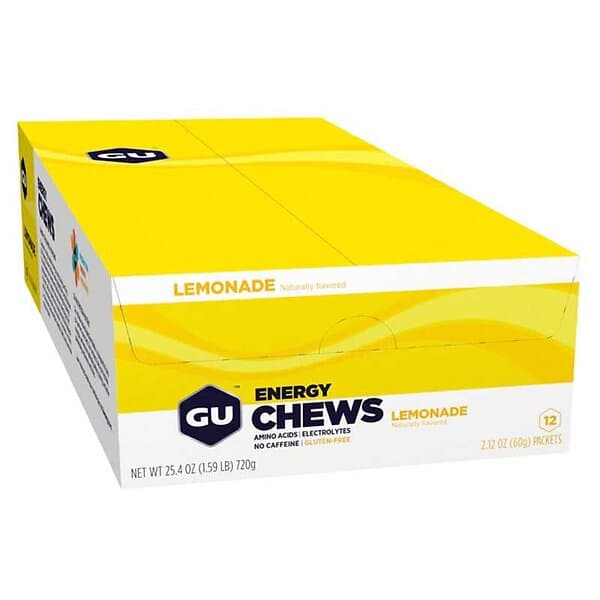 GU Lemonade Energy Chews 12 Units l