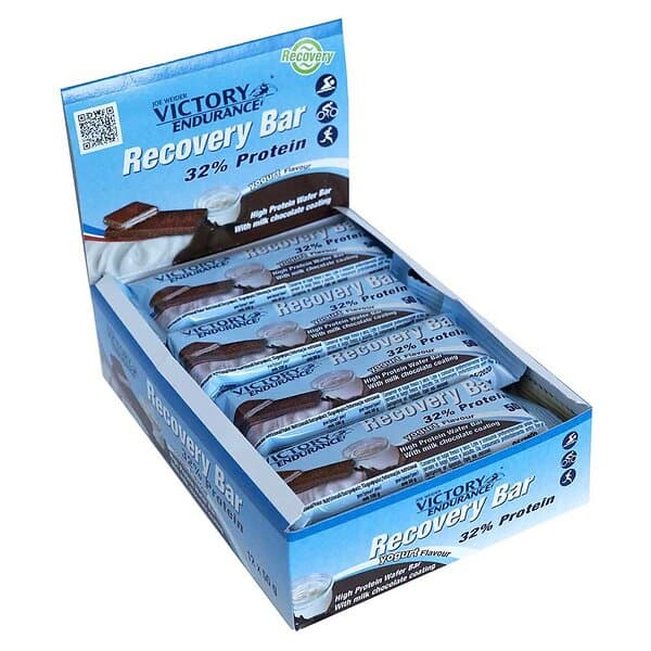 Victory Endurance Recovery 50g 12 Units Yogurt Protein Bars Box Brun