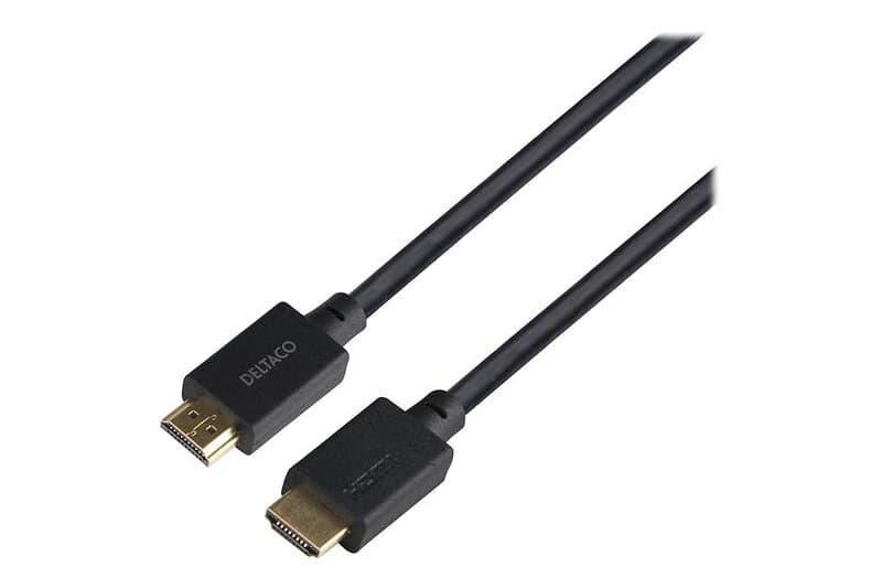 Deltaco ULTRA High Speed HDMI-kabel, 48Gbps, 1m, svart