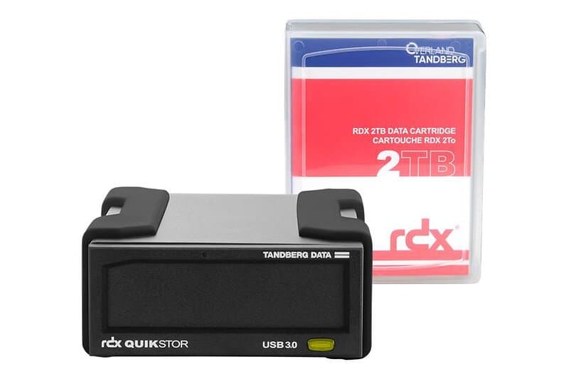 Overland Tandberg RDX QuikStor RDX-enhet SuperSpeed USB 3.0 extern med 2 TB-kass