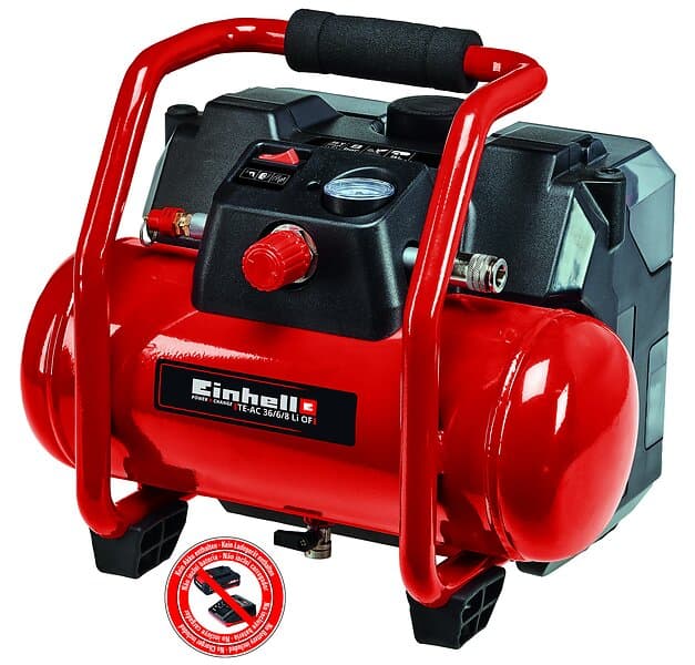 Einhell TE-AC 36/6/8 Li OF Set-Solo Batterdriven Kompressor